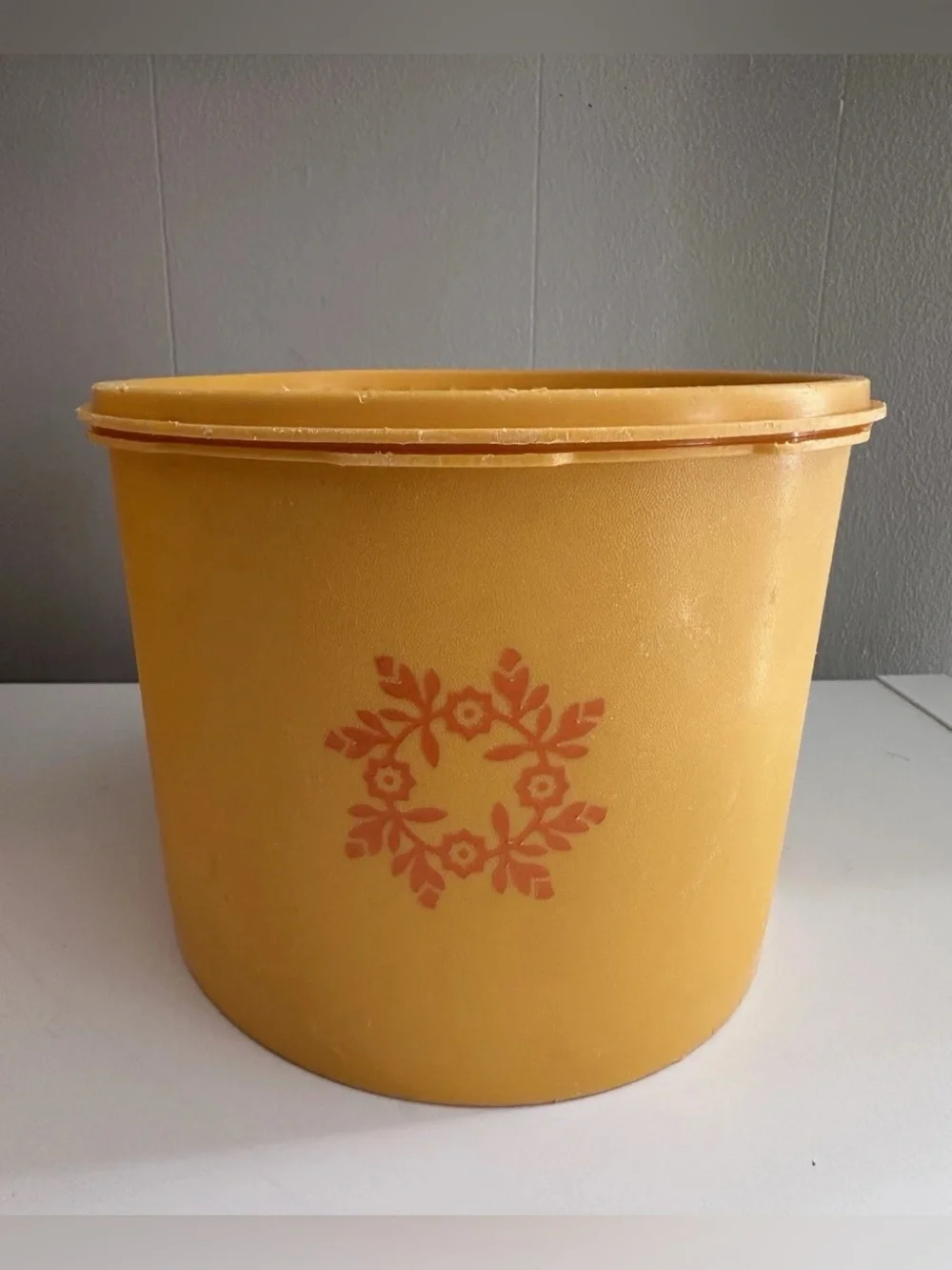 Retro Tupperware Canister PAIR - Yellow